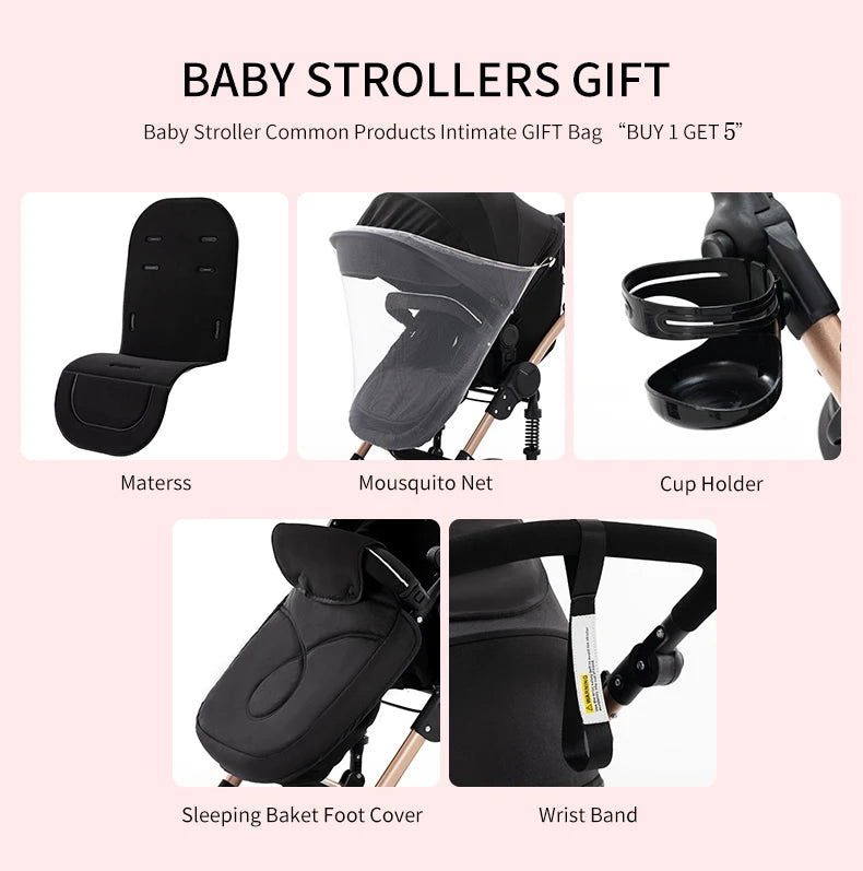 Lightweight Baby Stroller 2 in 1 Stroller And Car Seat