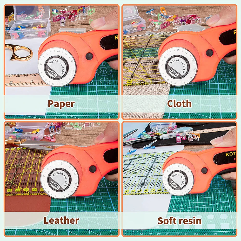 42PCS Rotary Fabric Cutter Set