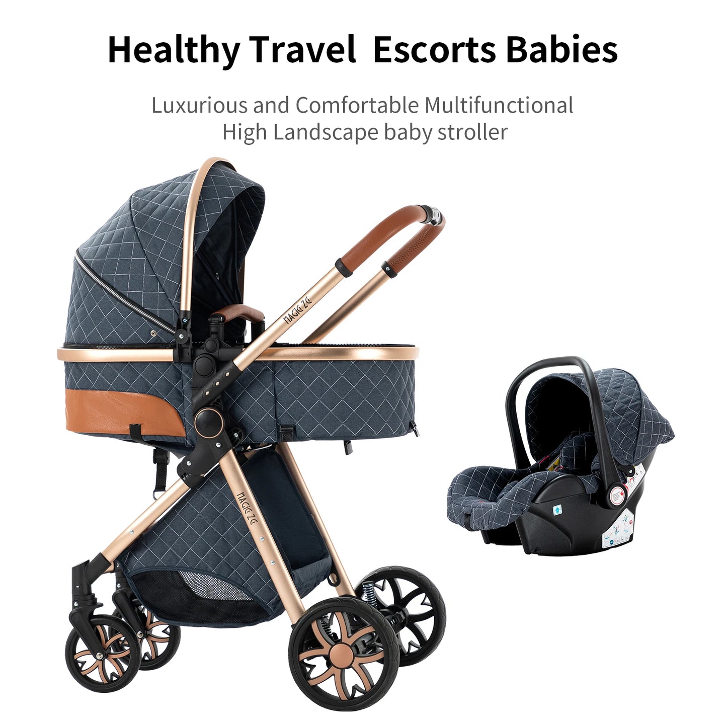 Luxury 3 in 1Baby Stroller