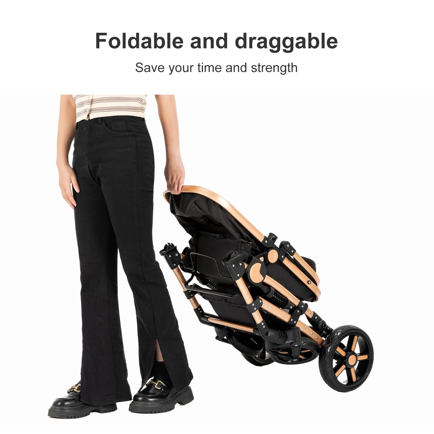Lightweight Baby Stroller 2 in 1 Stroller And Car Seat