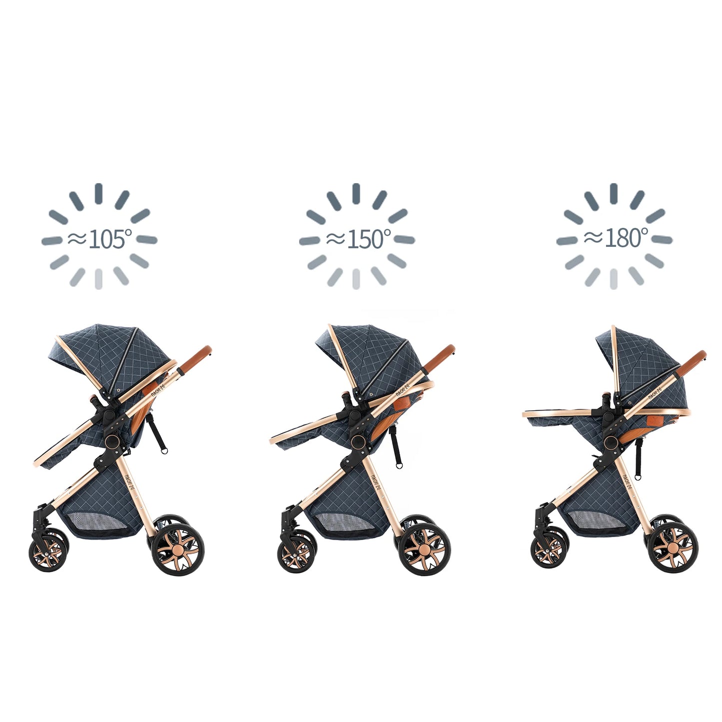 Luxury 3 in 1Baby Stroller
