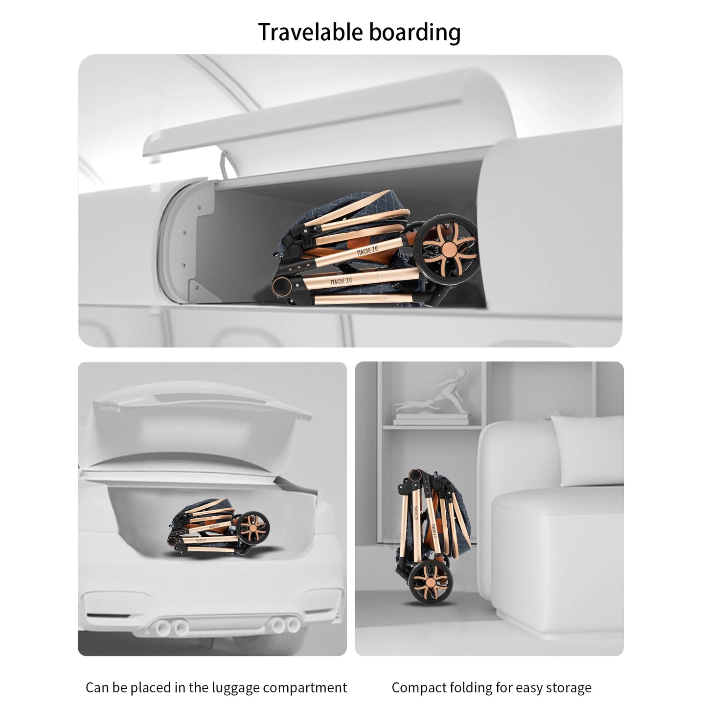 Luxury 3 in 1Baby Stroller