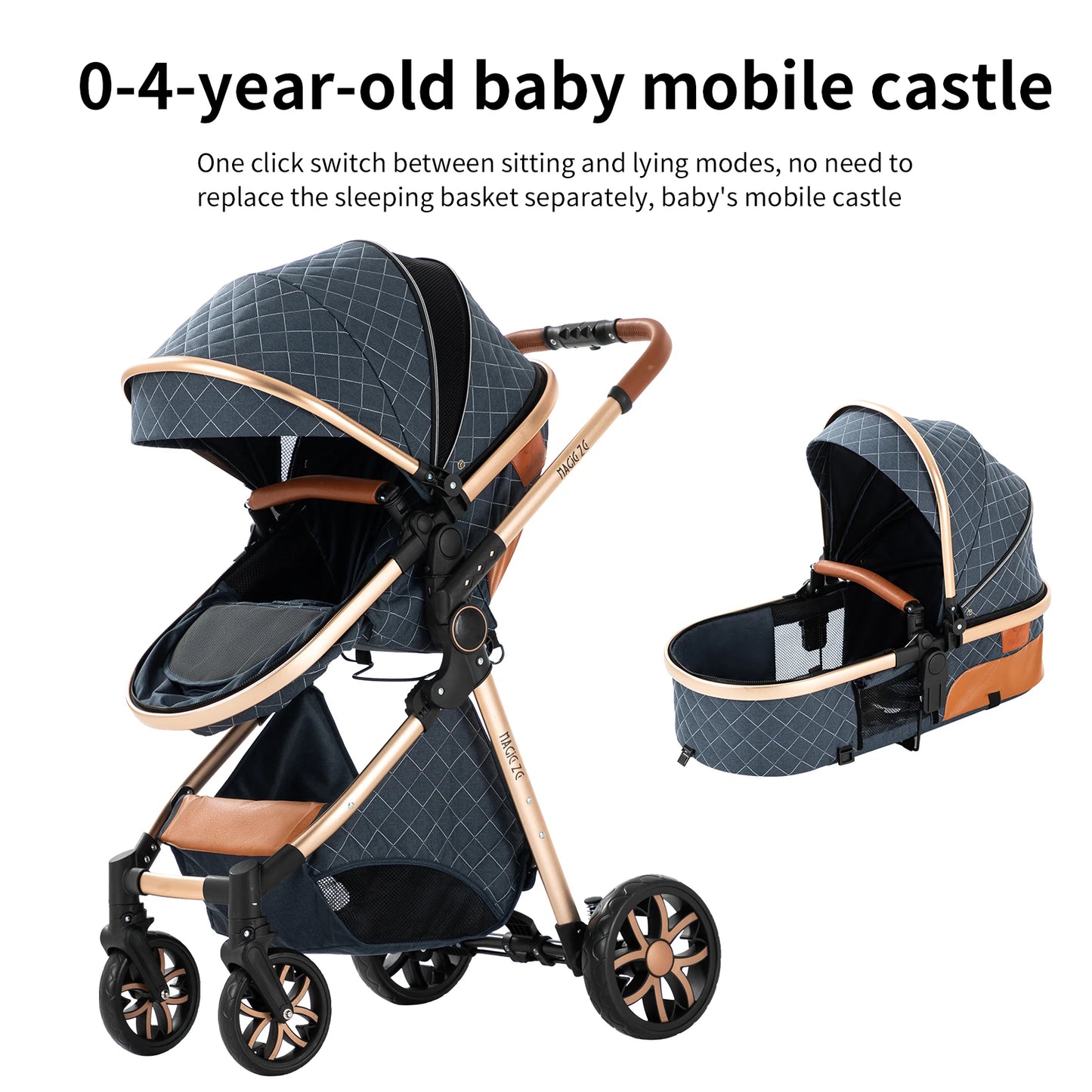 Luxury 3 in 1Baby Stroller