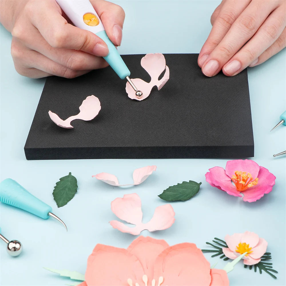 All-In-One Paper Sculpting Tool Kit & Die Brush Paper Flower Shaping Making Tool