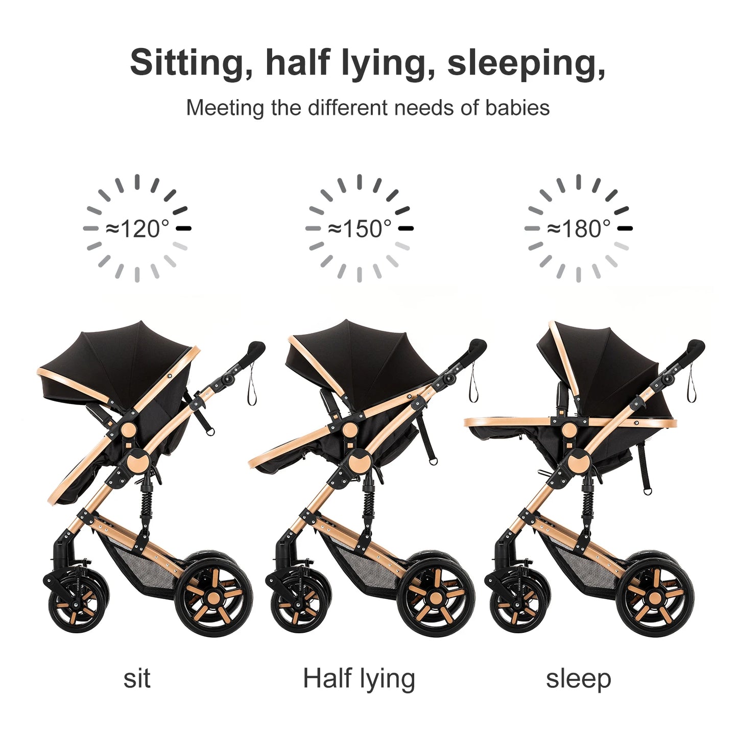 Lightweight Baby Stroller 2 in 1 Stroller And Car Seat