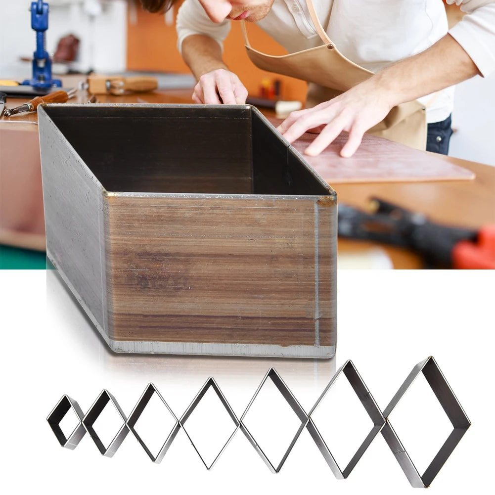 7Pcs 20-50mm Leather Diamond Shape Cutting Mold