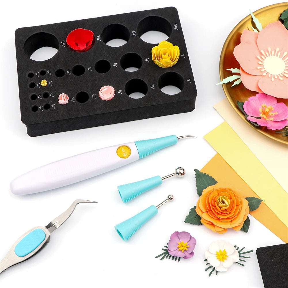 All-In-One Paper Sculpting Tool Kit & Die Brush Paper Flower Shaping Making Tool