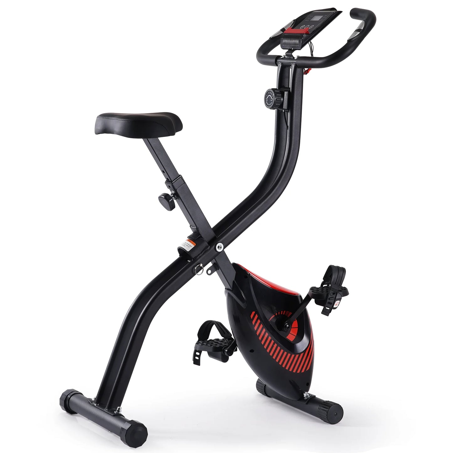Folding Stationary Recumbent Exercise Bike with LCD Monitor