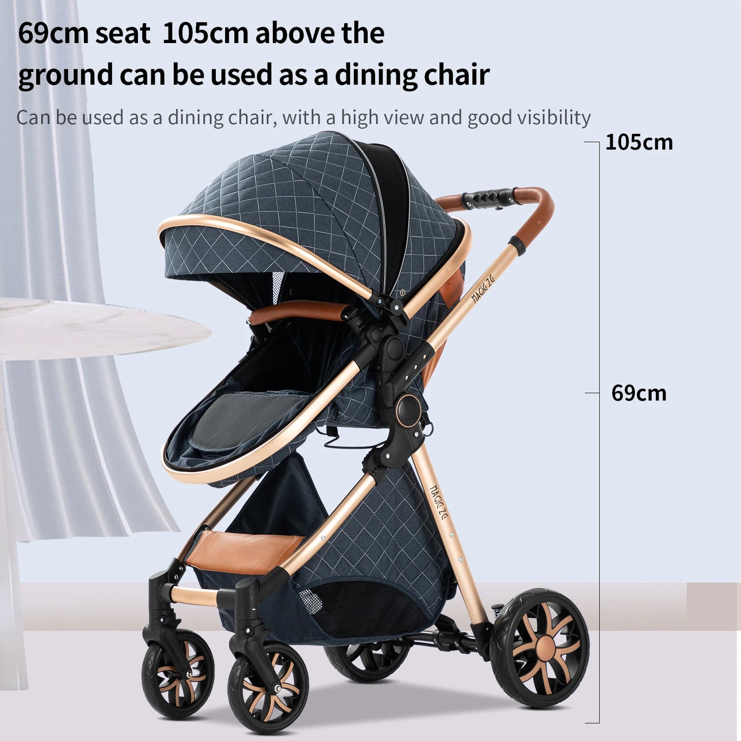 Luxury 3 in 1Baby Stroller