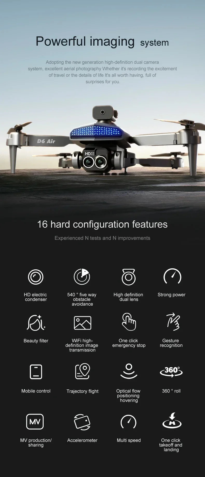 8K Drone HD Dual Camera Obstacle Avoidance WIFI