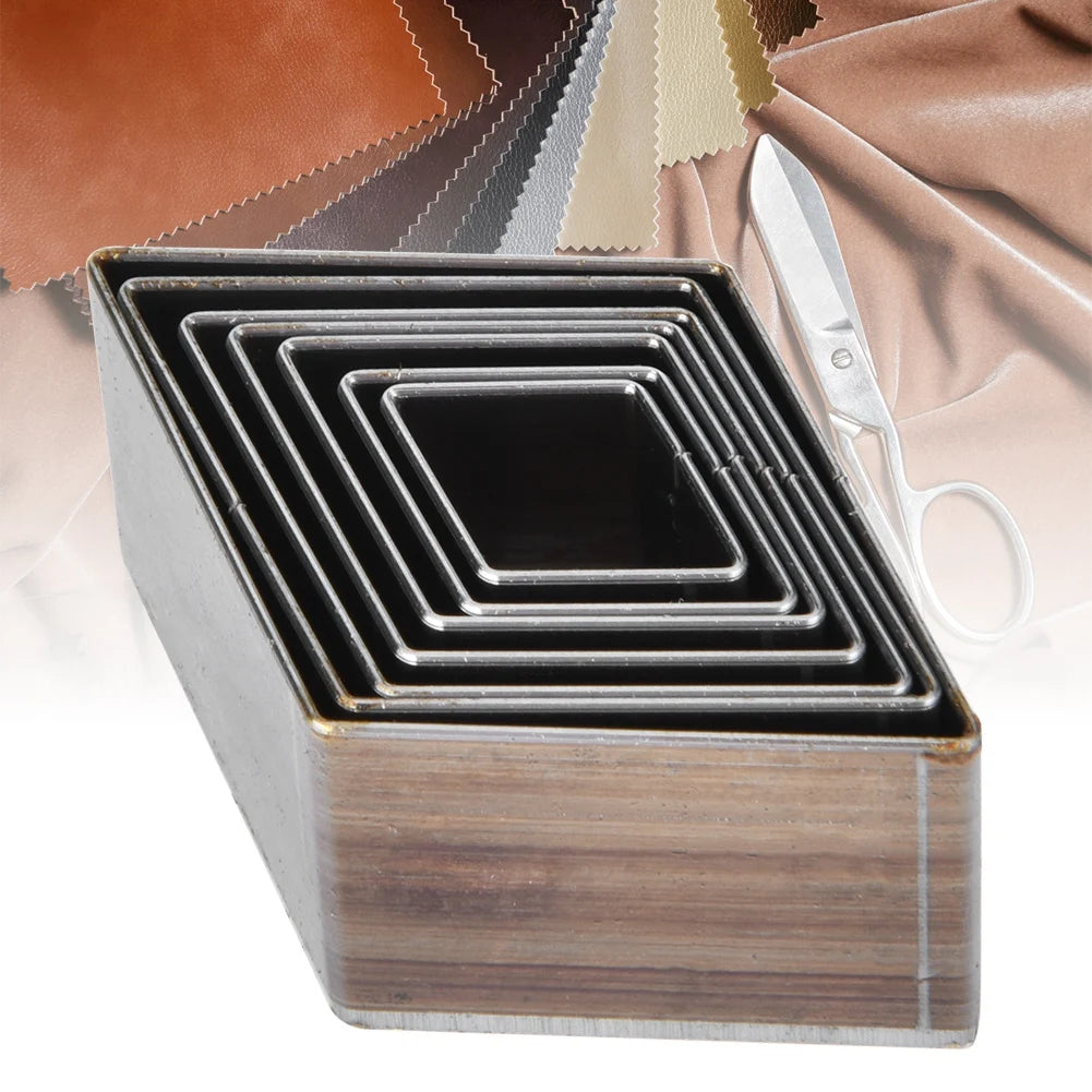 7Pcs 20-50mm Leather Diamond Shape Cutting Mold