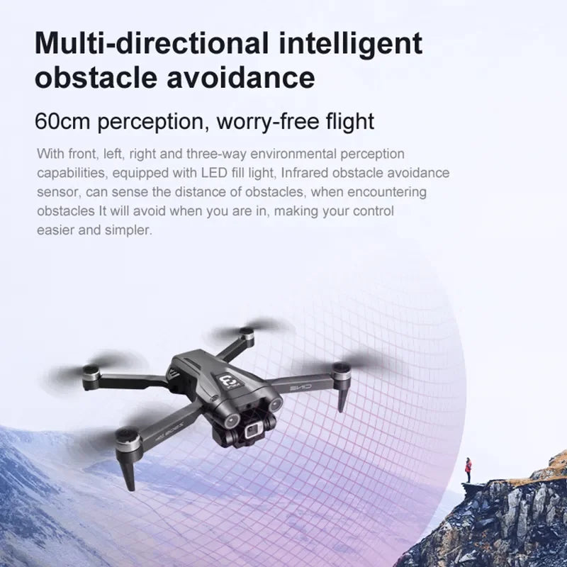 RC GPS Drone HD Dual Camera Obstacle Avoidance Foldable Quadcopter