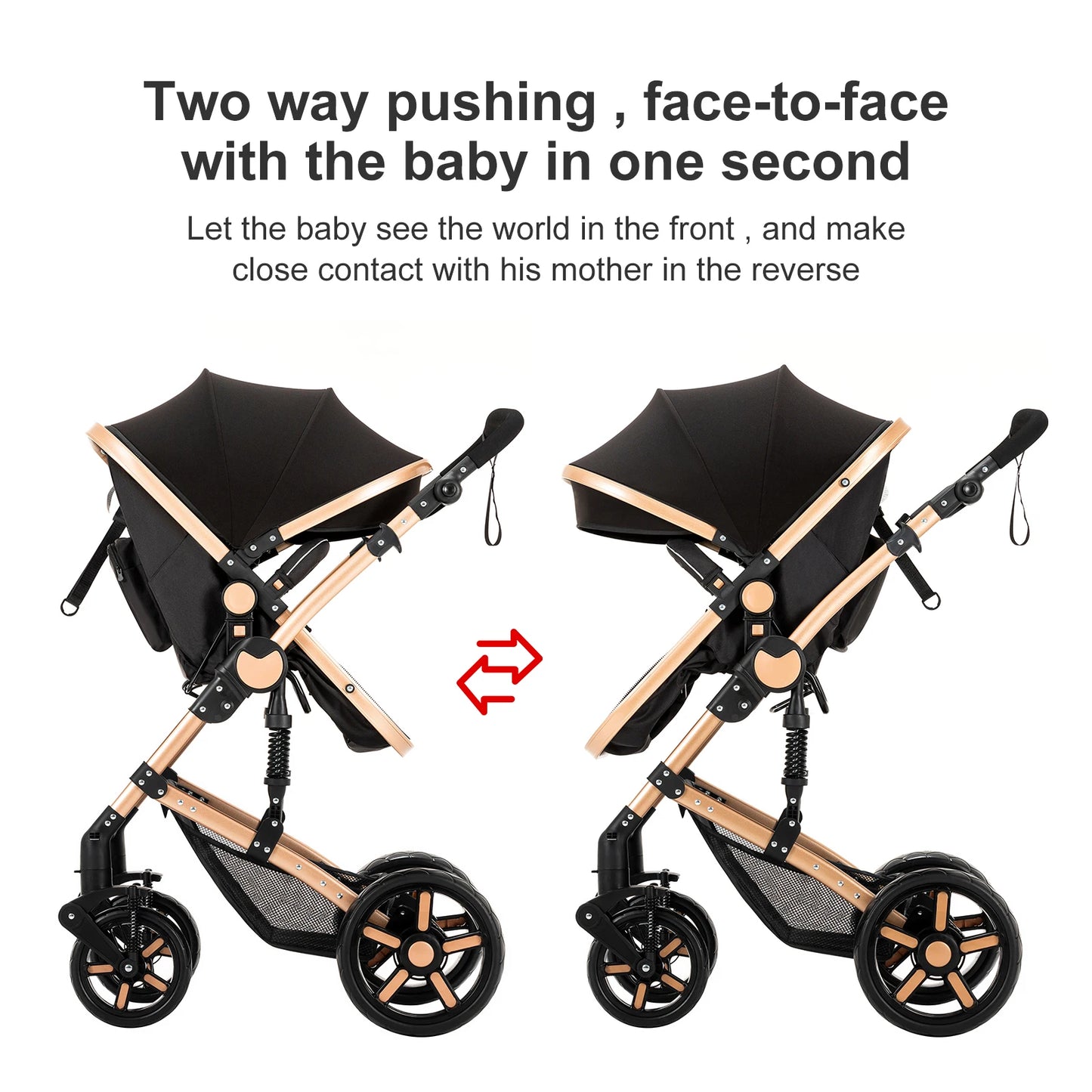 Lightweight Baby Stroller 2 in 1 Stroller And Car Seat