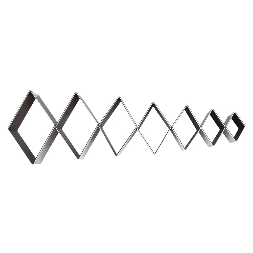 7Pcs 20-50mm Leather Diamond Shape Cutting Mold