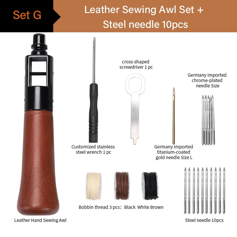 Leather Stitching Awl Thread Kit