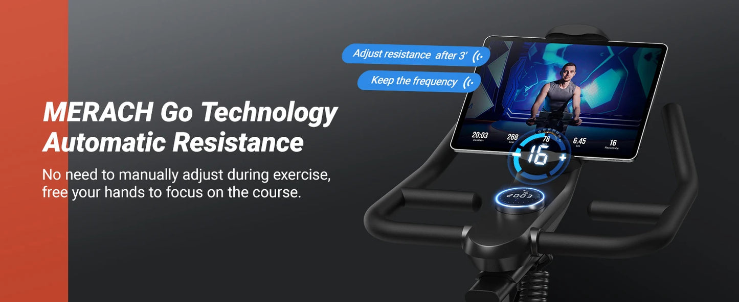 Auto Resistance Bluetooth Stationary Bike