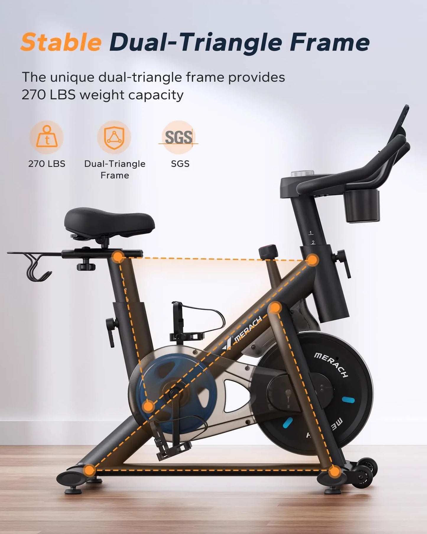 Exercise Magnetic Stationary Bike with Exclusive App