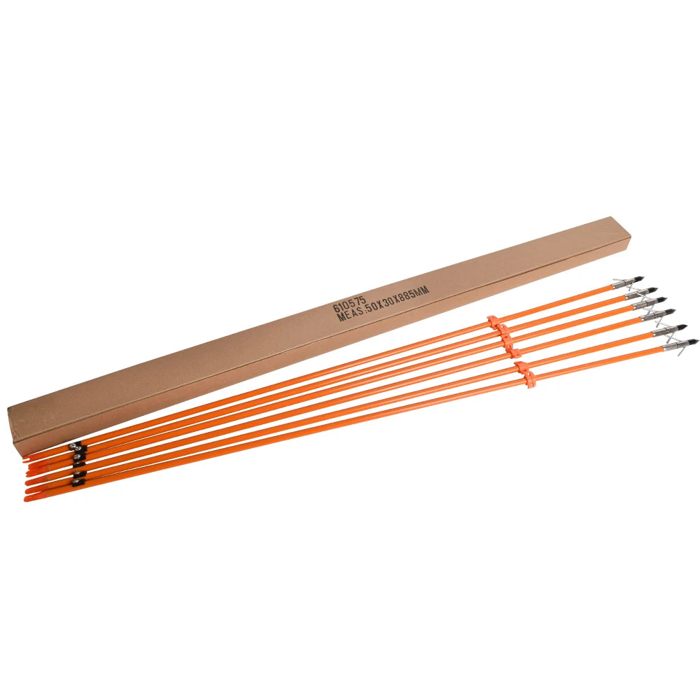 6pcs NIKA ARCHERY Bowfishing Arrows 32"