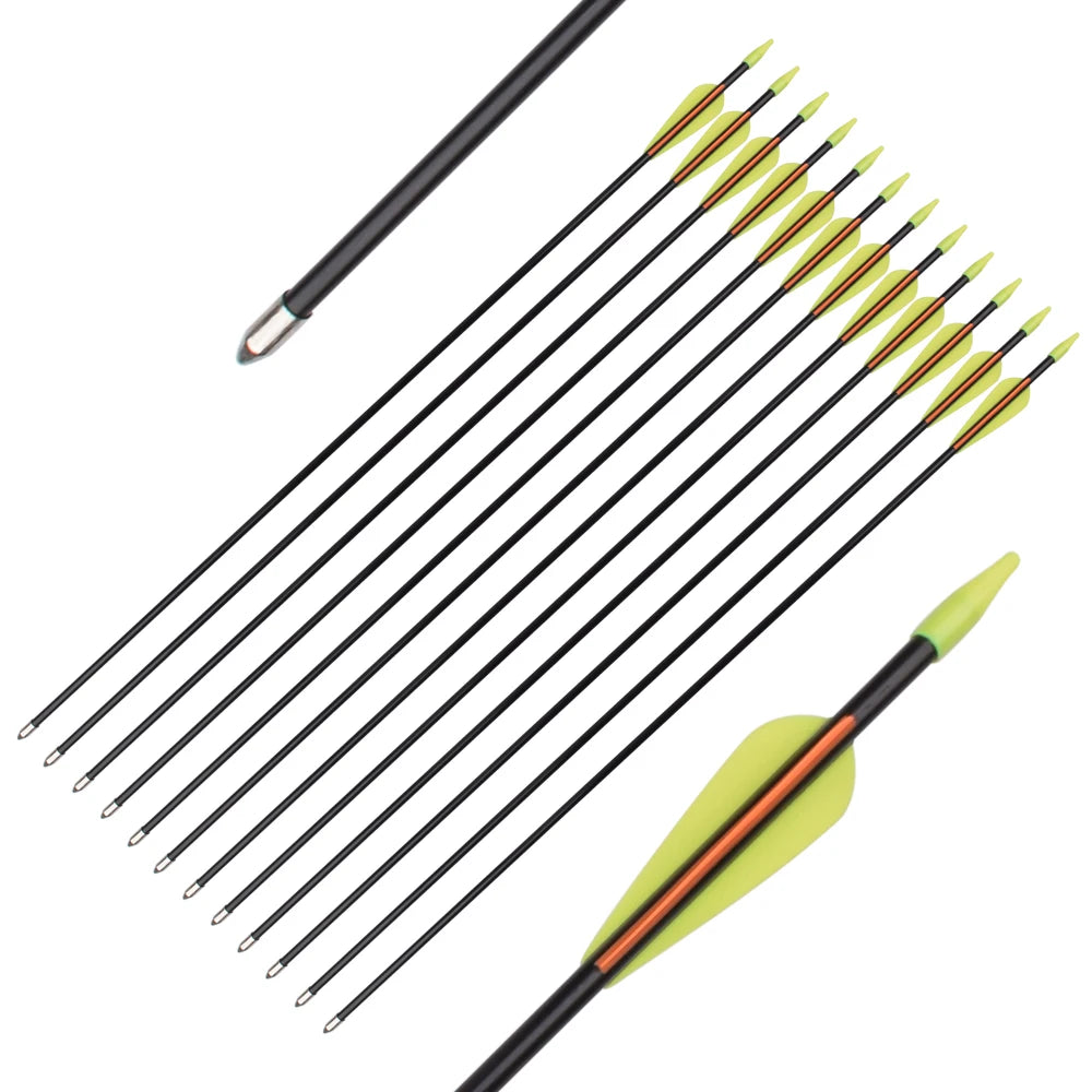 6/12pcs 30" Fiberglass Youth Arrows