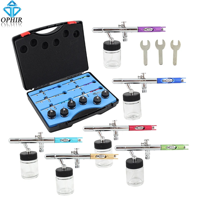 6 PCS of Different Colour Dual Action Airbrush Set