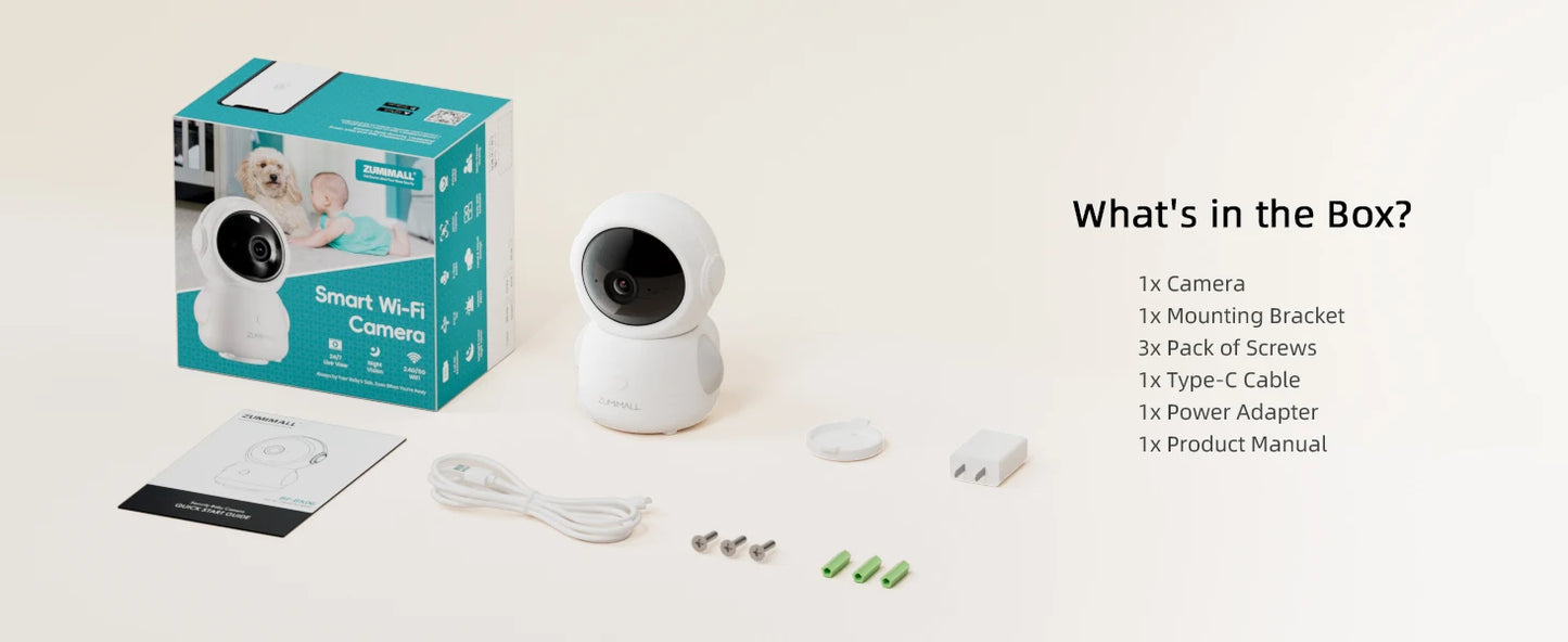 Wired security Camera, WiFi Baby/Pet Monitor