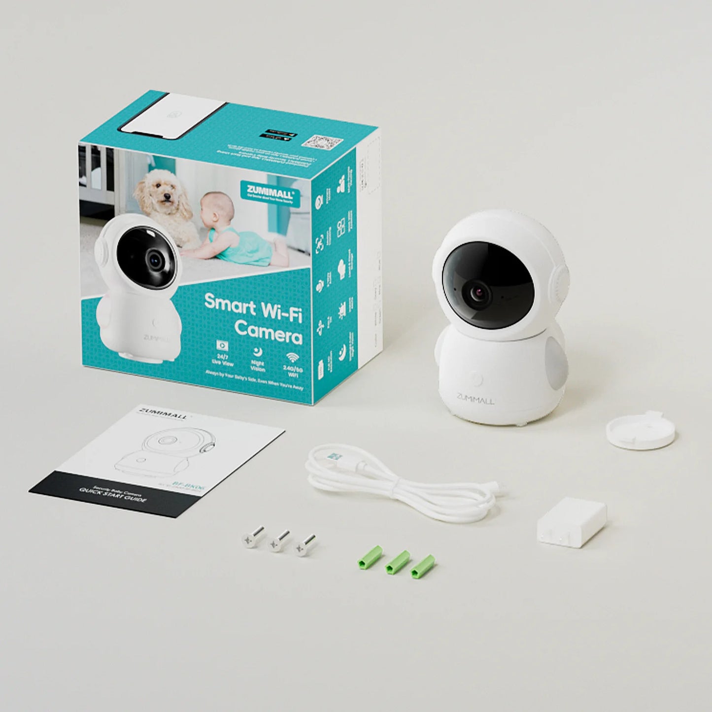 Wired security Camera, WiFi Baby/Pet Monitor