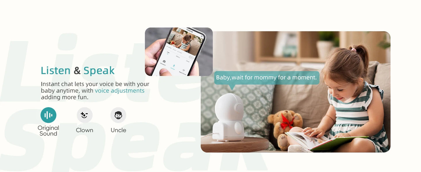 Wired security Camera, WiFi Baby/Pet Monitor
