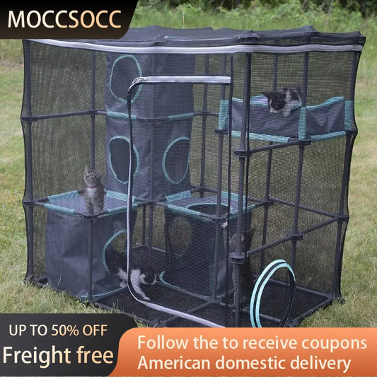 Claw Indoor and Outdoor Mega Kit Cat Habitat