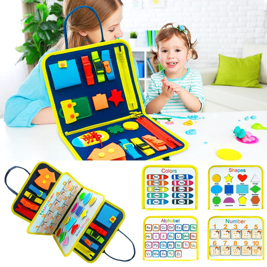 Montessori Baby Busy Board Preschool Sensory Learning Toy