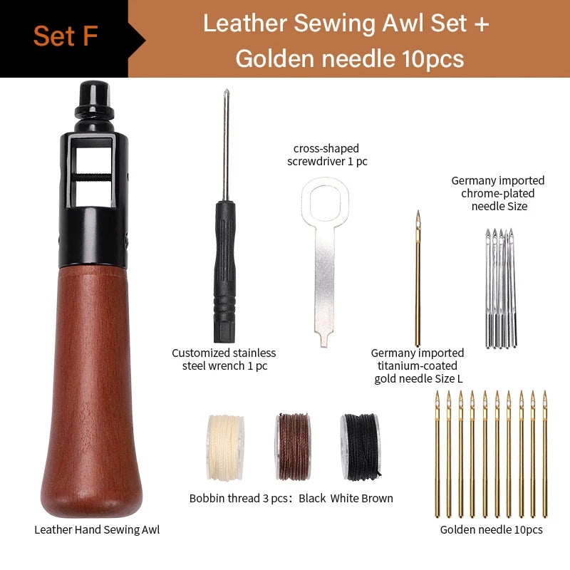 Leather Stitching Awl Thread Kit