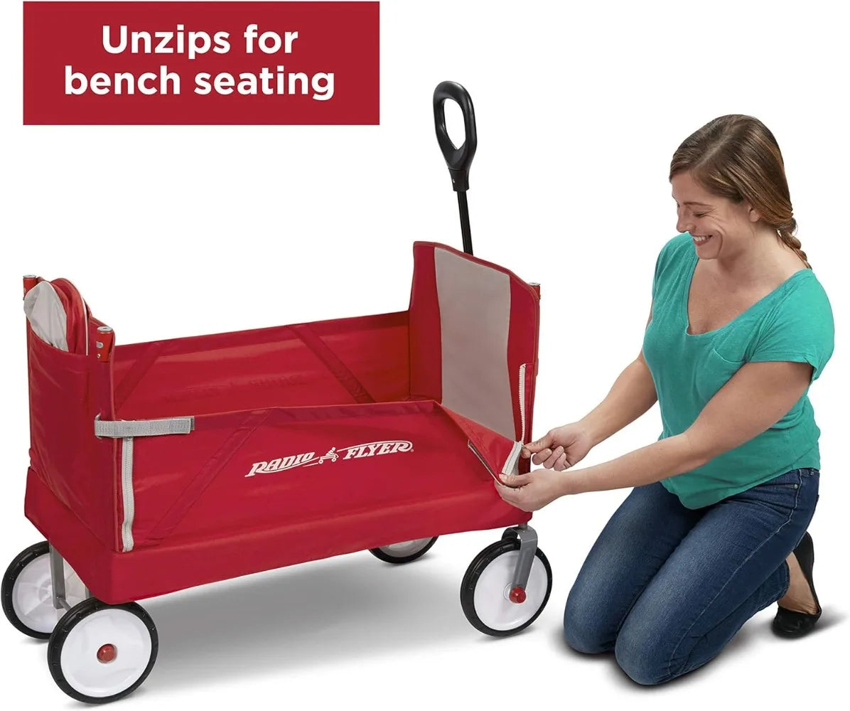 Radio Flyer 3-In-1 EZ Folding, Collapsible Wagon