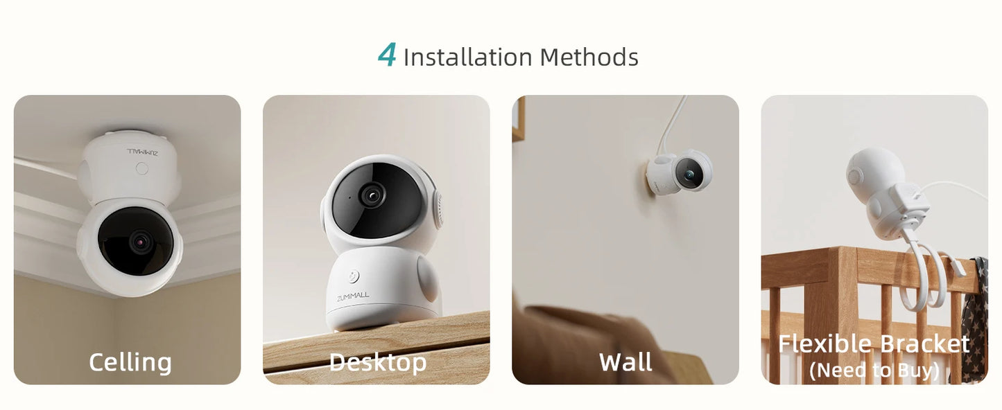 Wired security Camera, WiFi Baby/Pet Monitor