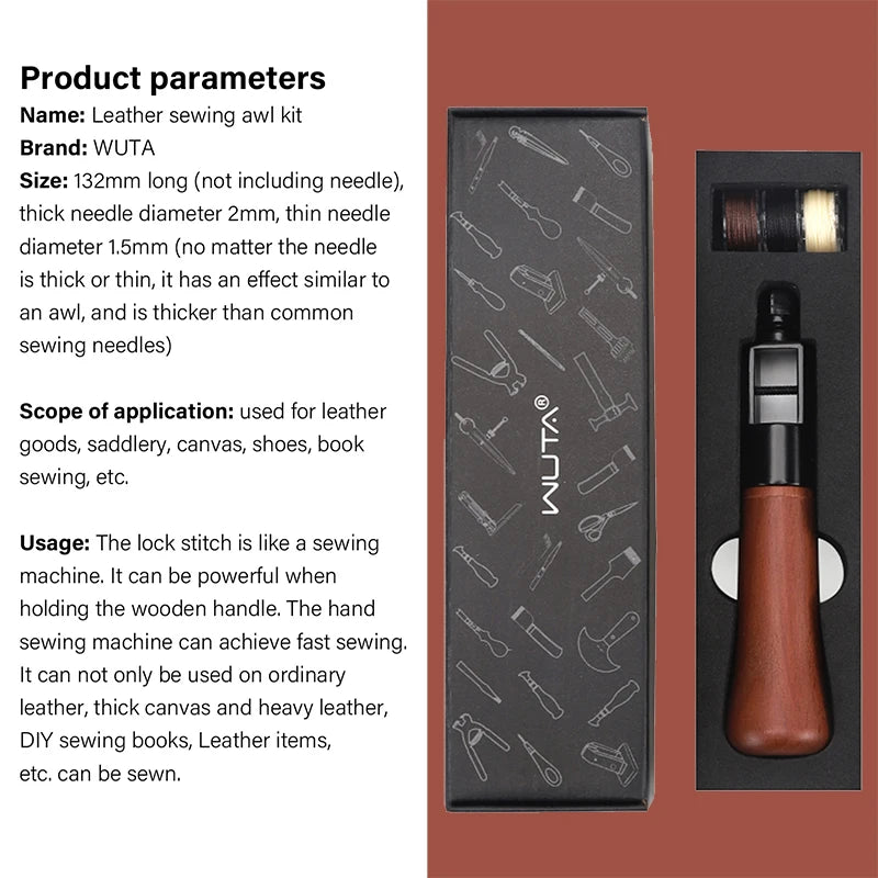 Leather Stitching Awl Thread Kit