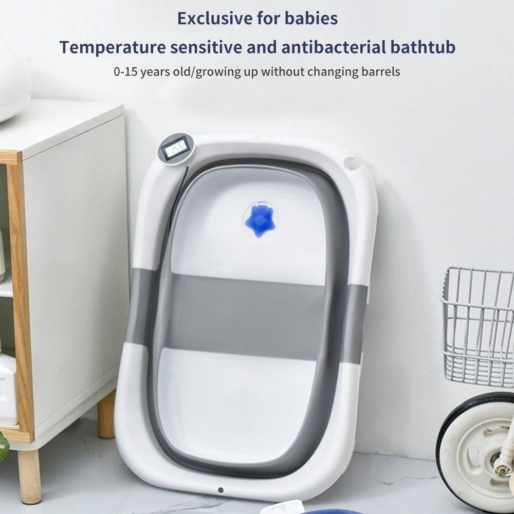 Portable Collapsible Baby Bathtub with Soft Cushion