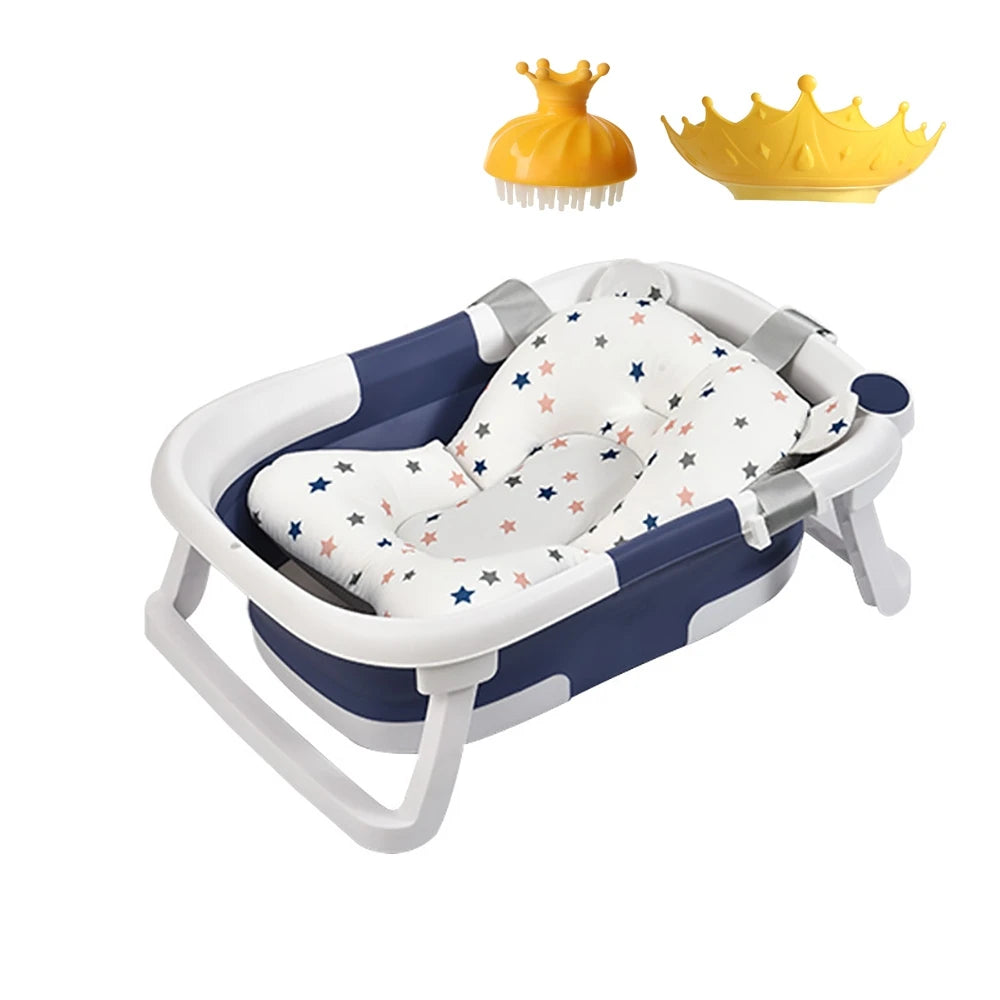 Portable Collapsible Baby Bathtub with Soft Cushion