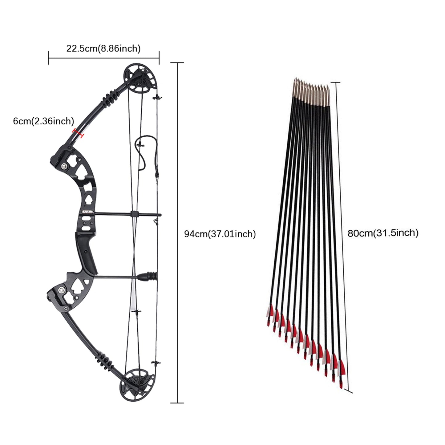 Aluminum Alloy Right Hand Bow Kit 30-60lb