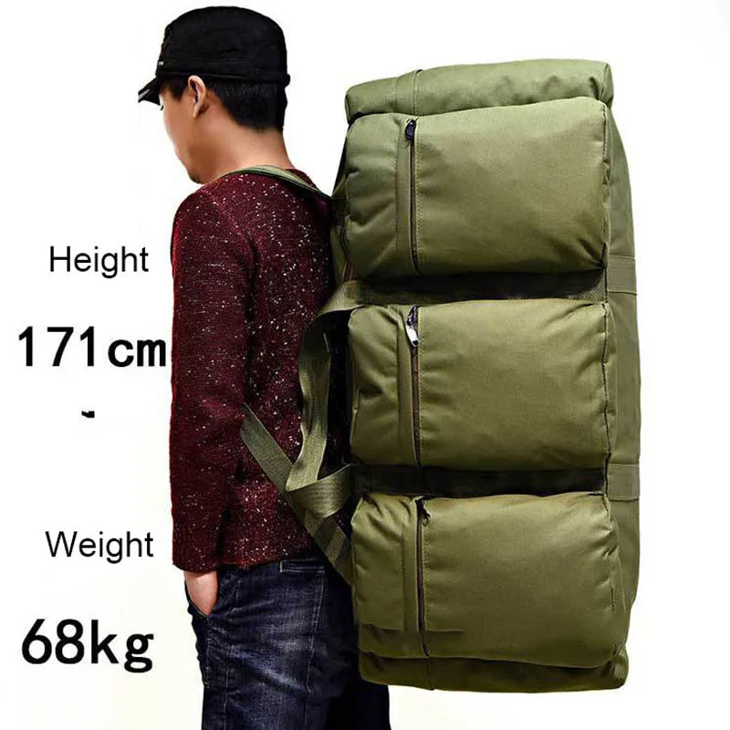 90L Men Tactical Mountaineering Waterproof Backpack