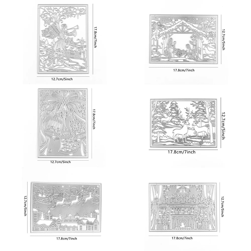 Christmas Elements Metal Cutting Dies For Scrapbooking
