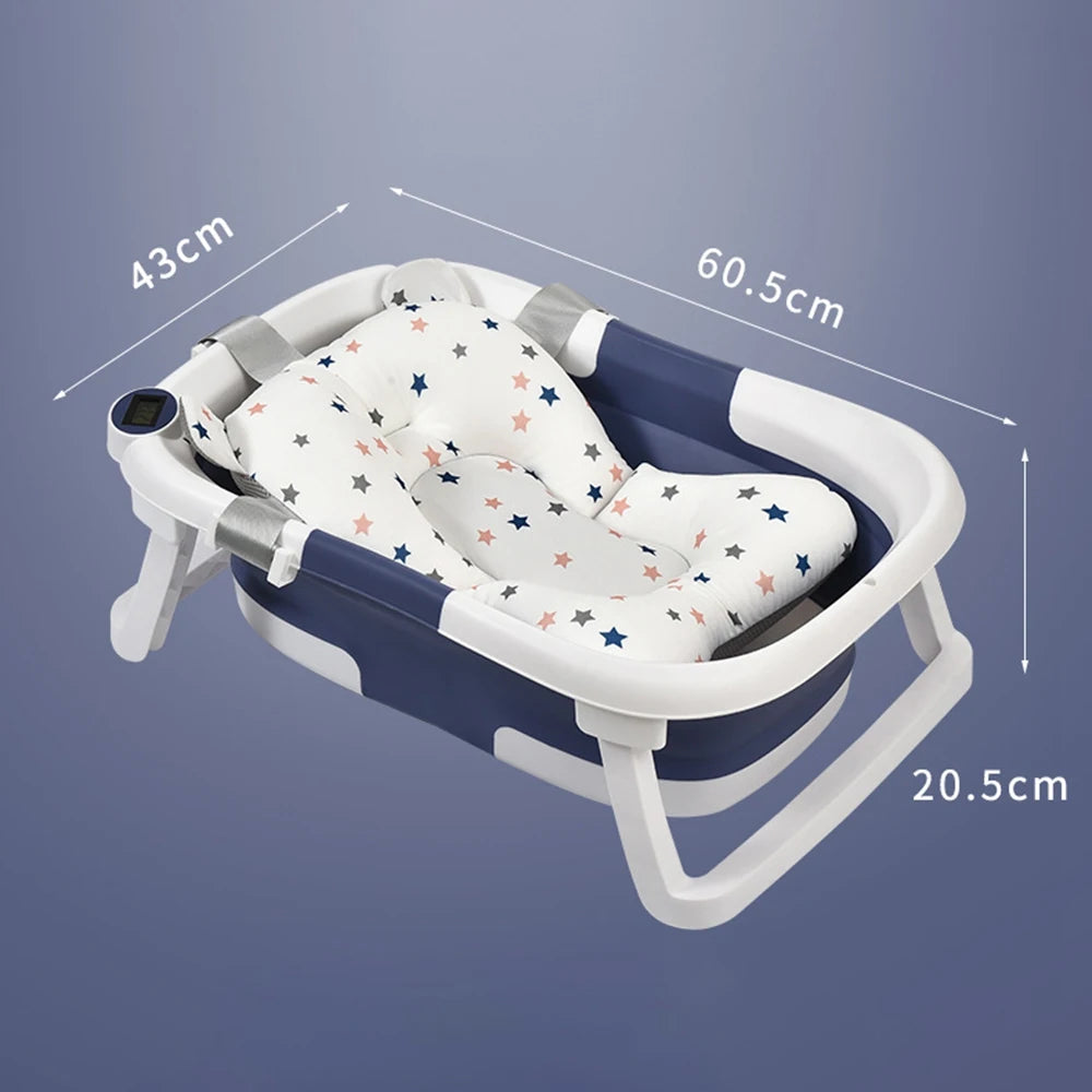 Portable Collapsible Baby Bathtub with Soft Cushion