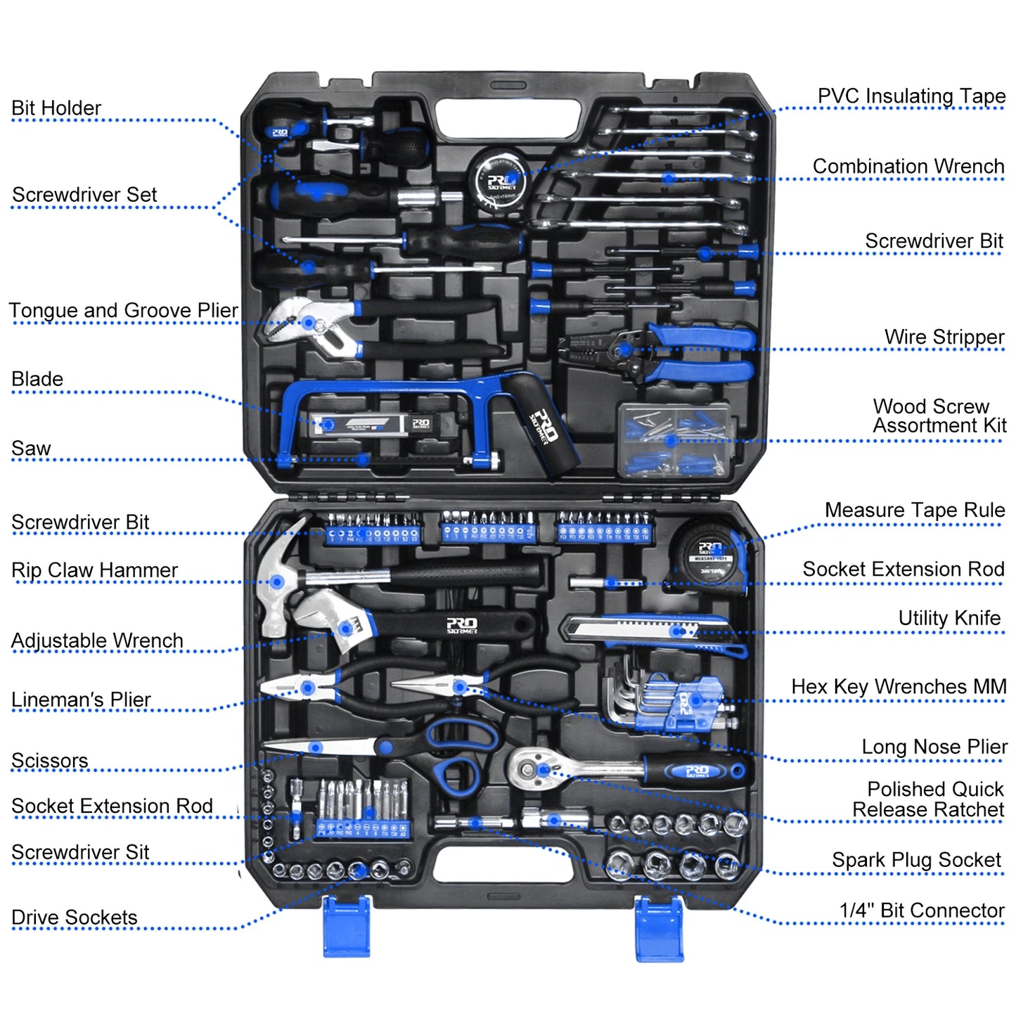 198Pcs Hand Tool Set