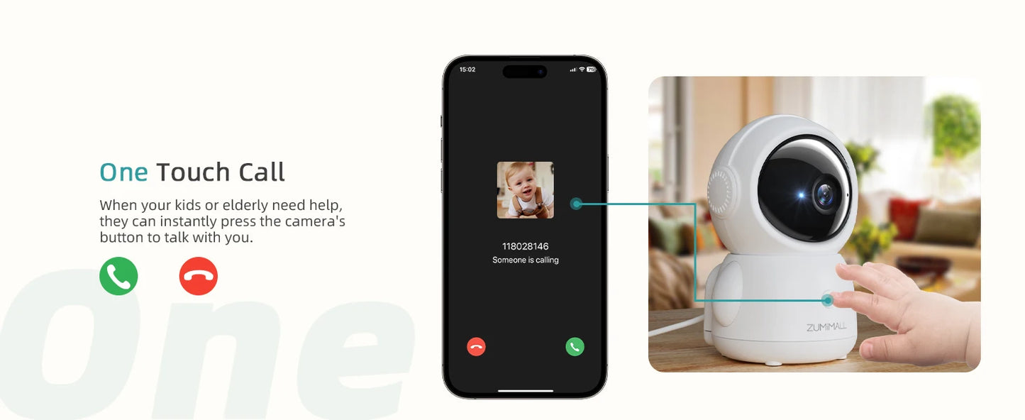 Wired security Camera, WiFi Baby/Pet Monitor
