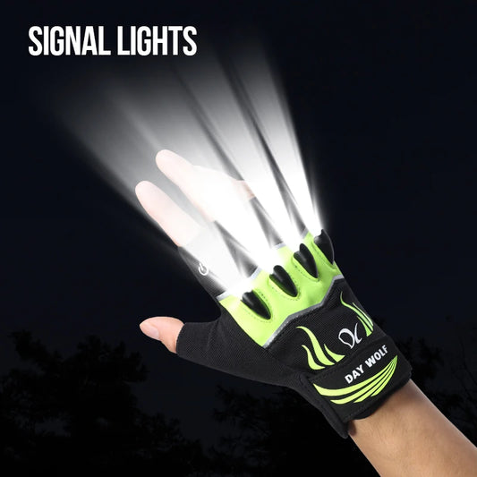 Led Gloves Rechargeable for Cycling Fishing Touch Screen