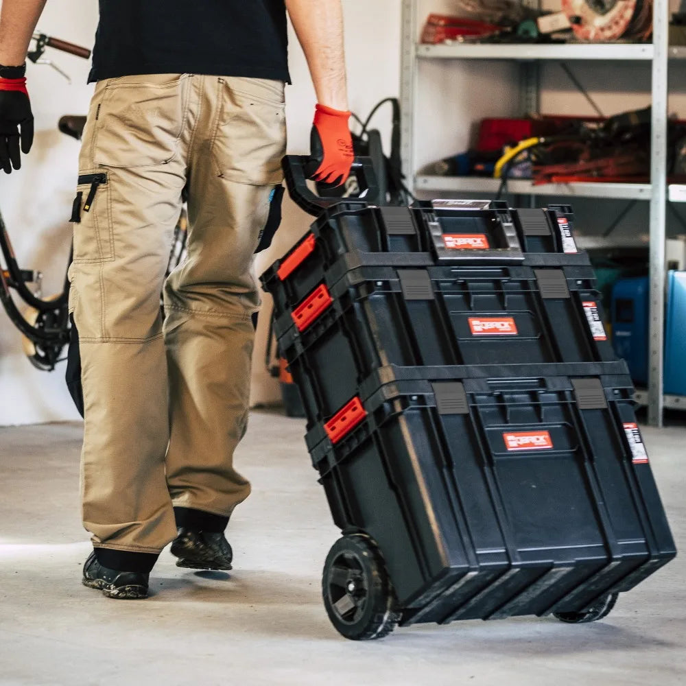 Suitcase Tool Box Organizer, Wheeled Multifunctional