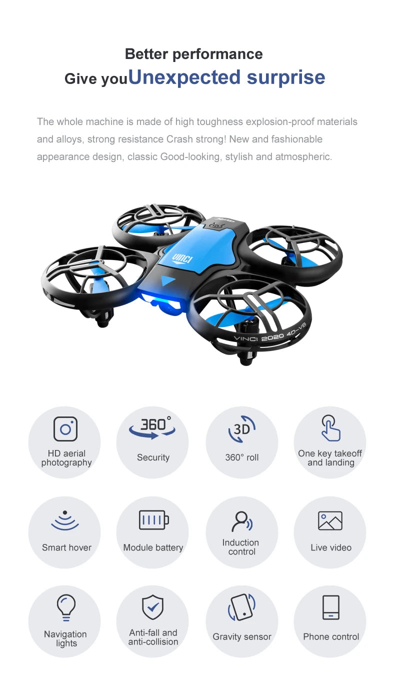 Mini Drone 4k  Wide Angle Camera WiFi