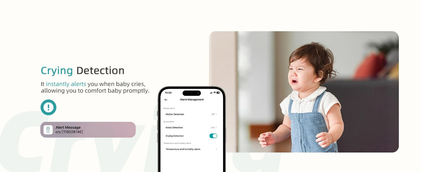Wired security Camera, WiFi Baby/Pet Monitor