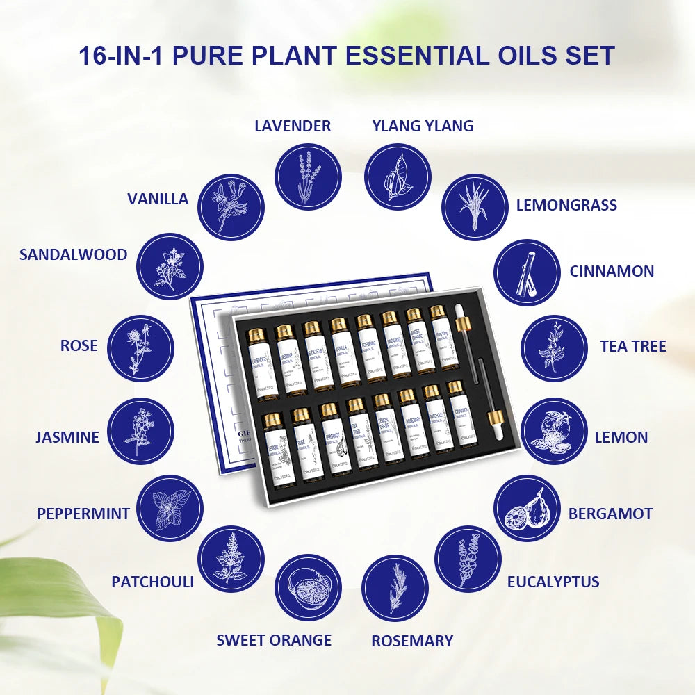 16 PCS 10ML Essential Oils Set